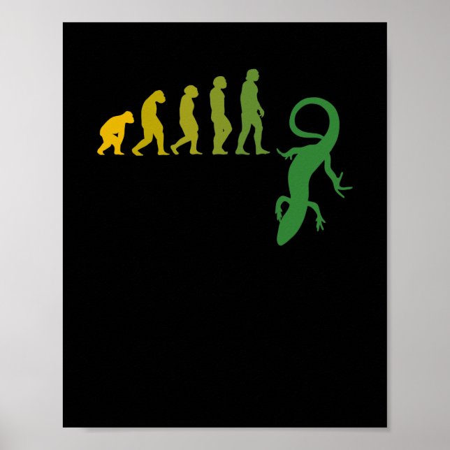 Poster Reptiles Lizard Evolution (Devant)