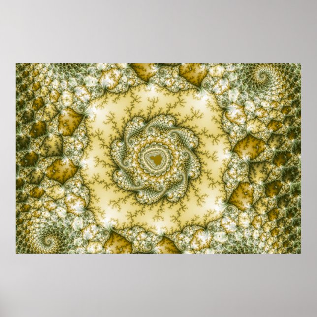 Poster Reptilien - Art fractal (Devant)