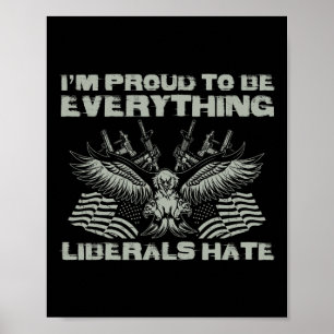 Poster Républicain Je suis fier d'être tout ce que les li