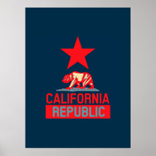 Poster République de Californie à l'esprit urbain