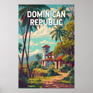Poster République dominicain Illustration Art de voyage V