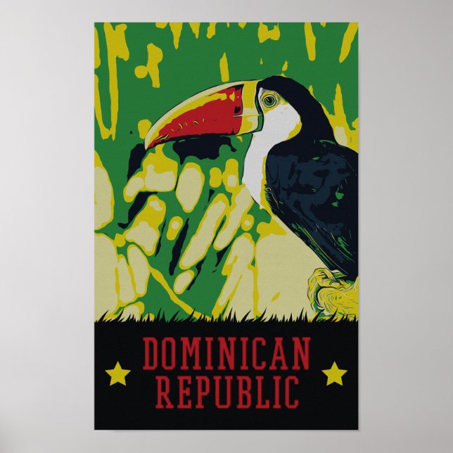 Poster République Dominicaine Carte postale tucan extraor (Devant)