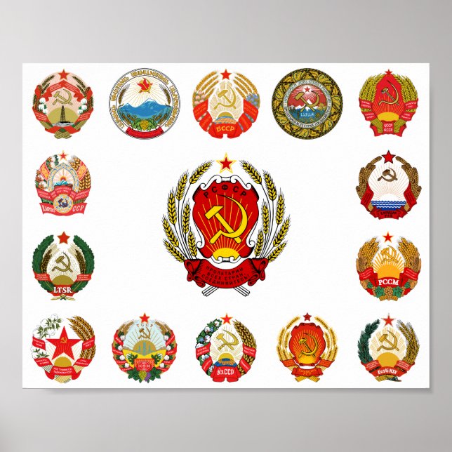 Poster Républiques de l'Union soviétique (Devant)