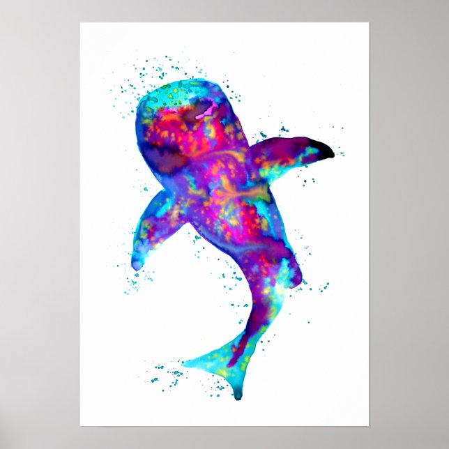 Poster Requin baleine pourpre (Devant)