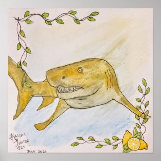 Poster Requin citron