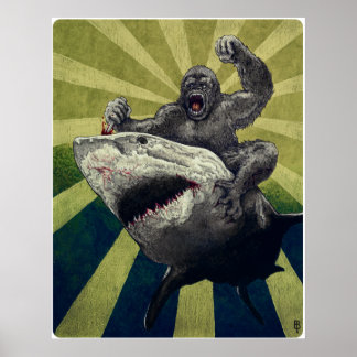 Poster Requin contre Gorilla