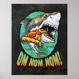 Poster Requin de pizza en colère