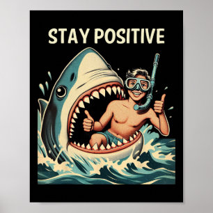 Poster Requin drôle reste positif 