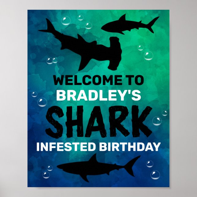 Poster Requin infecté n'importe quel âge Anniversaire Aff (Devant)