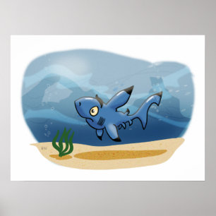 Poster Requin inquiet