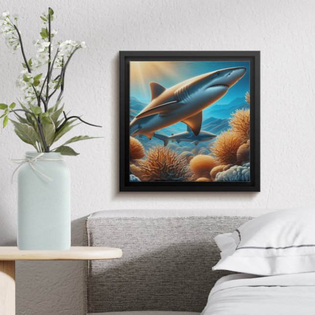 Poster Requin Majestic : Sous les vagues de l'océan (Créateur téléchargé)
