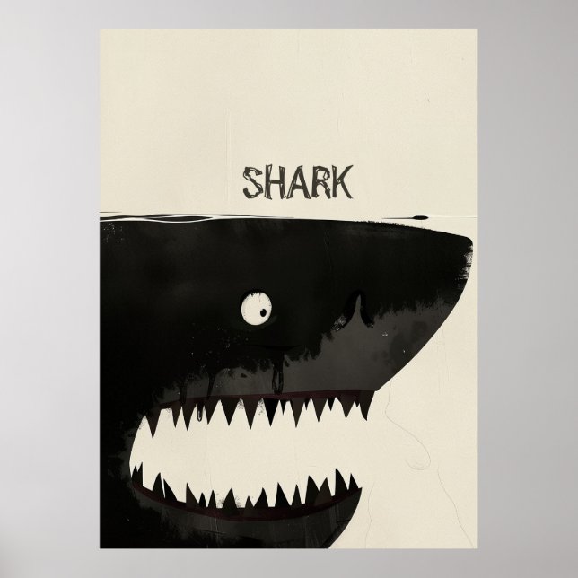 Poster Requin noir (Devant)
