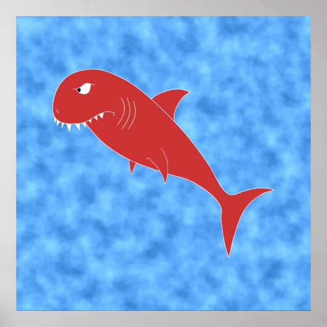 Poster Requin rouge. (Devant)