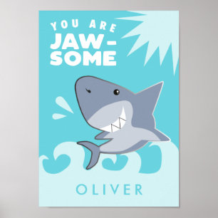 Poster Requin You Are Jawsome Chambre de garçons