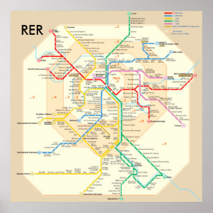 Poster RER paris