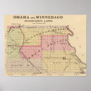 Poster Réservations Omaha et Winnebago dans le Nebraska