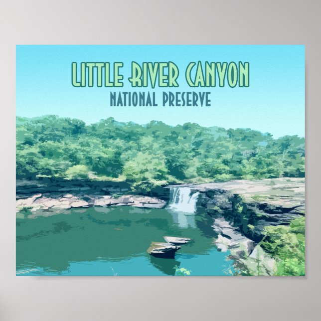 Poster Réserve nationale de Little River Canyon Alabama (Devant)