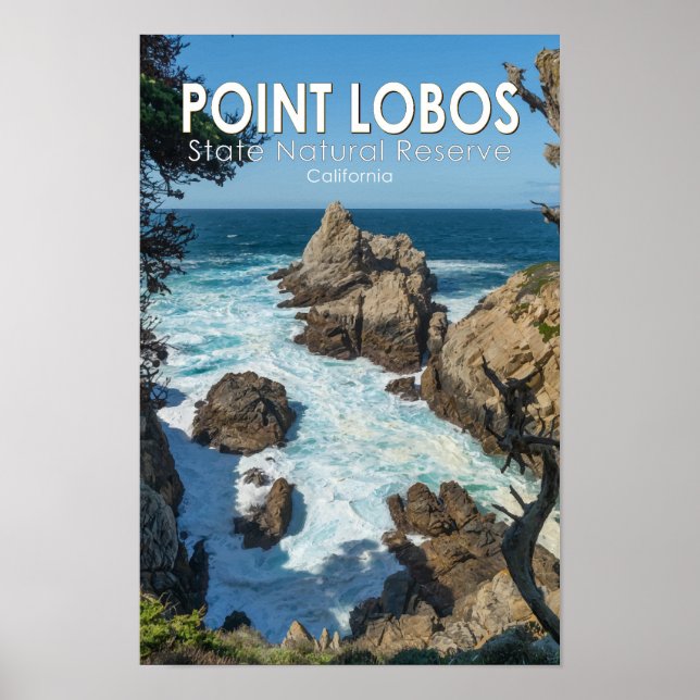 Poster Réserve naturelle d'État de Point Lobos Californie (Devant)