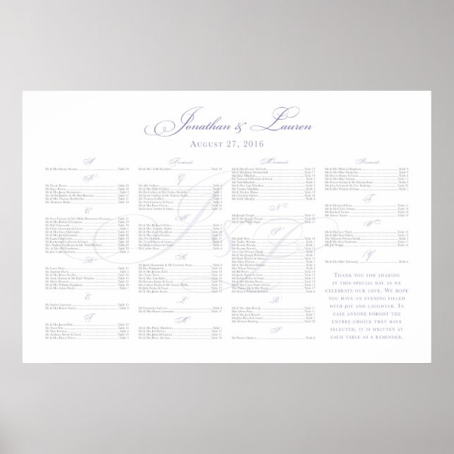 Poster ***RÉSERVÉ*** pour l'affiche Jonathan+Lauren (Devant)