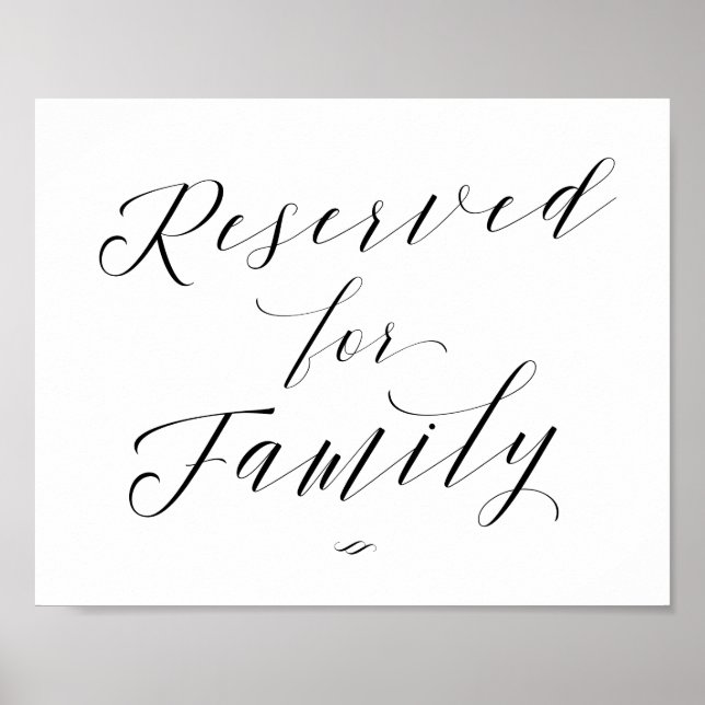 Poster Réservé pour le dîner de réception familiale (Devant)