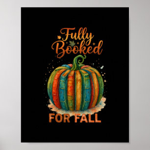 Poster Réservé pour les livres d'automne Citrouille d'aut