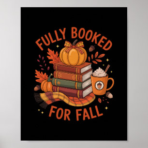 Poster Réservé pour les livres d'automne Citrouille d'aut