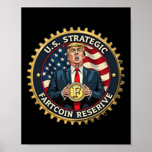 Poster Réserve stratégique de pièces de pet de Trump É.-U