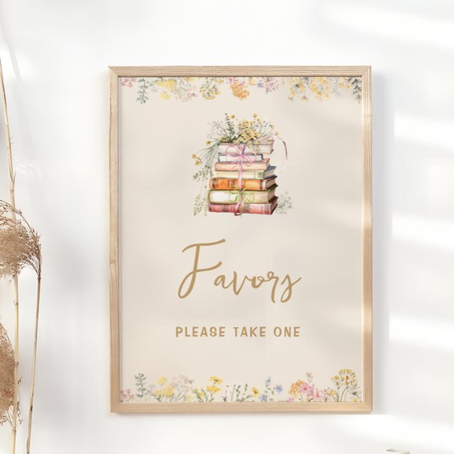 Poster Réserver fleur sauvage Thème Fête des mariées Fave (Créateur téléchargé)