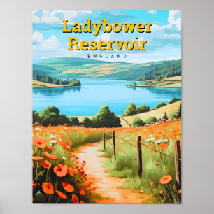 Poster Réservoir Ladybower Derbyshire Angleterre Travel