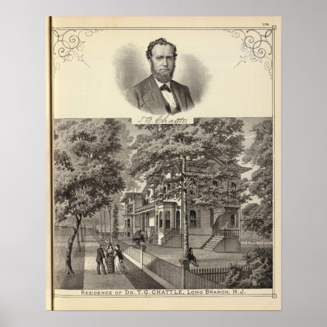 Poster Résidence du Dr TG Chattle, Long Branch (Devant)