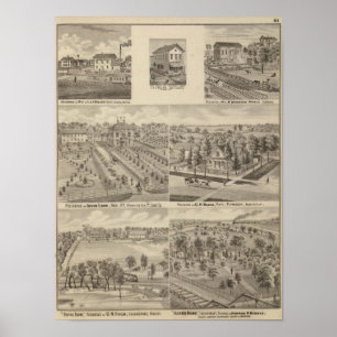 Poster Résidence et moulin de L et de J Keller