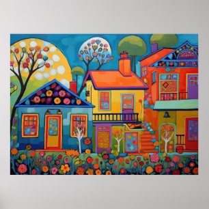 Poster Résidence radiante - Symphonie de la Flore brillan