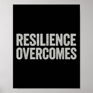 Poster Résilience - Citation Motivationnelle, Vintage