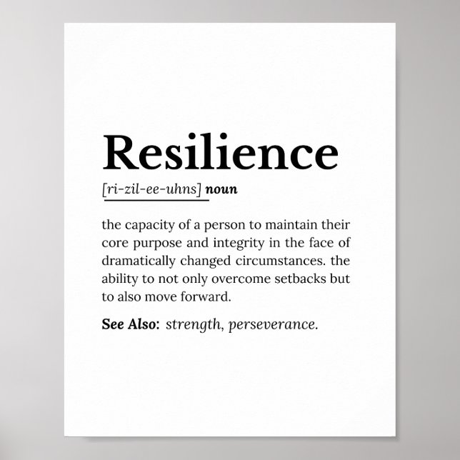 Poster Résilience : Le pouvoir de la persévérance (Devant)