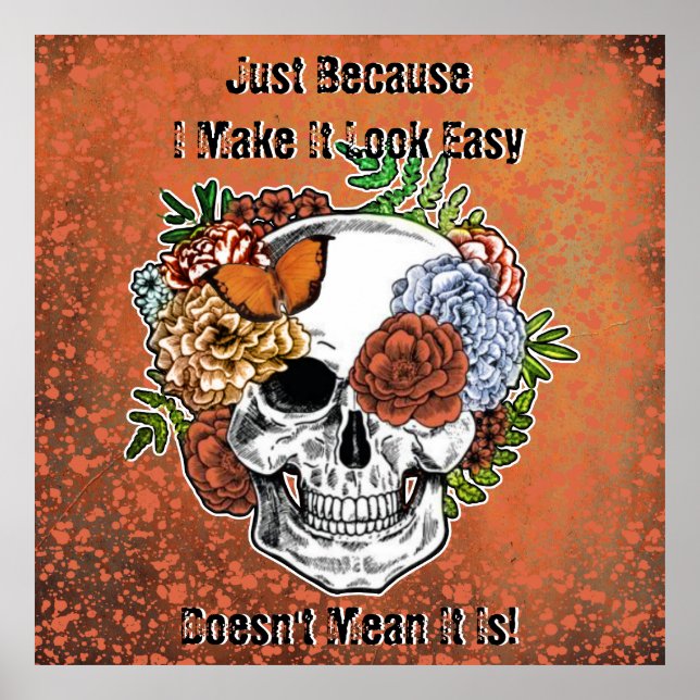 Poster Résilience Tenacité Affirmations d'esprit inflexib (Devant)