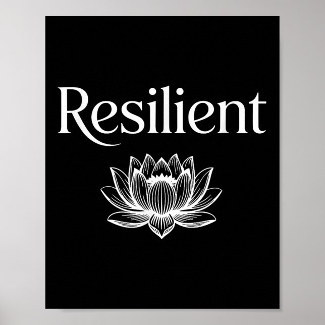 Poster Resilient Mental Strength Self-esteem Motivation R (Devant)