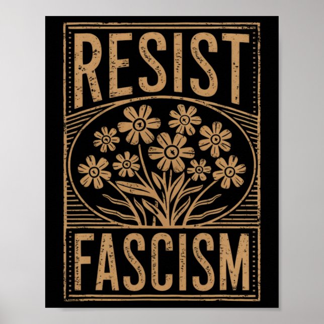 Poster Resist Fascism Protest Trump Anti Trump 3  (Devant)