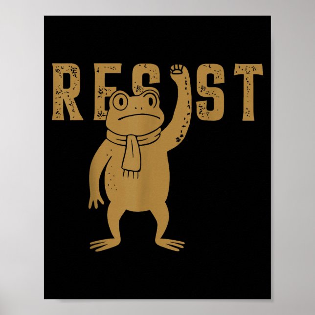 Poster Resist Frog Rtland Frog Protest For Men Women  (Devant)