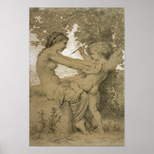 Poster Résistance de l'amour par Bouguereau