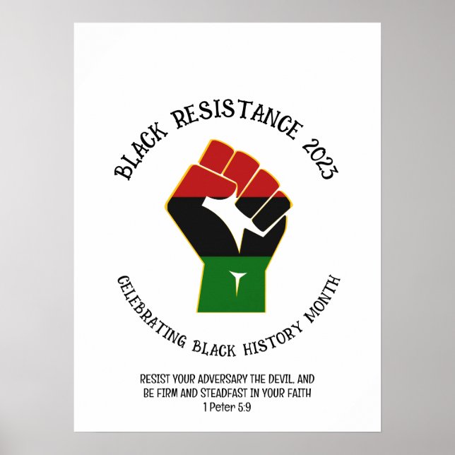 Poster RÉsistance MOIS HISTORIQUE NOIRE 2023 (Devant)