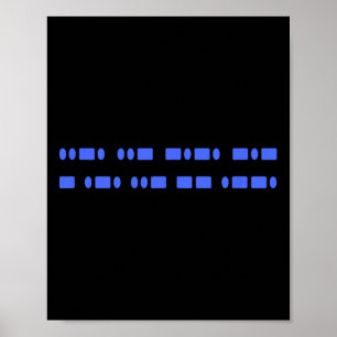 Poster Résistance subtile F T Morse Code 8647 Féministe R