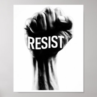 Poster Résiste Avec Un Poing