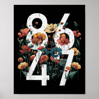 Poster Résister 86 47 Fleurs Poppy Manifestation Femmes E