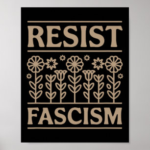 Poster Résister à la contestation du fascisme Trump Anti