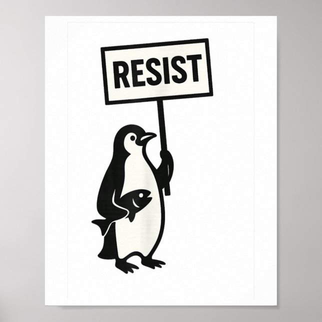 Poster Résister à l'activisme des pingouins (Devant)