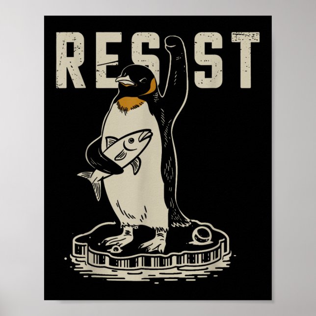 Poster Résister à l'activisme des pingouins - Drôle résis (Devant)