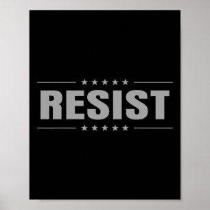 Poster Résister À Trump Manifester Contre La Politique No