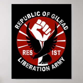 Poster Résister- Armée de libération de Gilead Droits civ