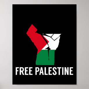 Poster Résister au drapeau palestinien - Libérez la Pales