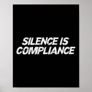 Poster Résister Au Silence Est Conformité Égalité Droits